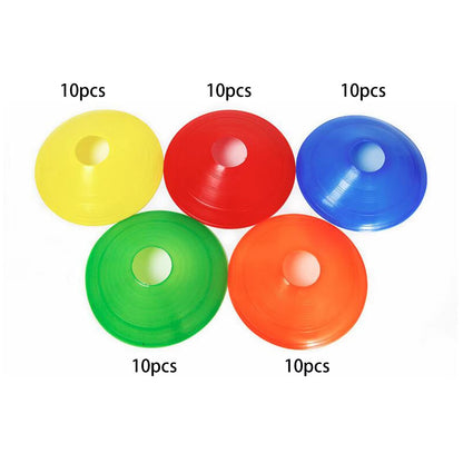 50 Pieces/Set Soccer Cones Flexible Practice Agility Soccer Training for Garden