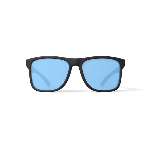 Men'S Rx'Able Sport Polarized Sunglasses, HSM3007P Peak, Matte Black/Blue, 56-17-135, with Case